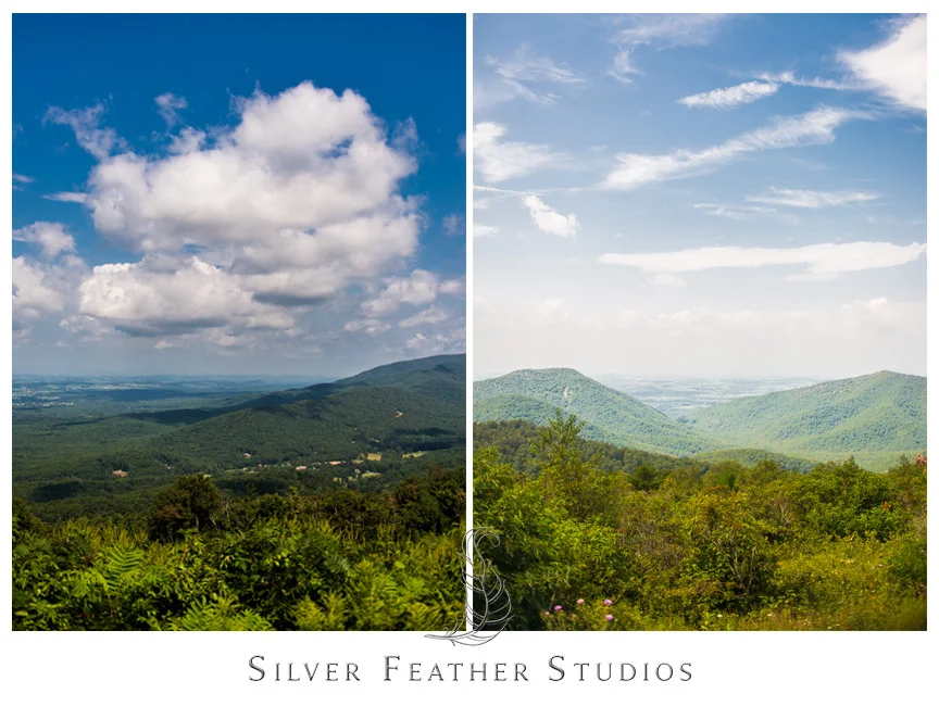 Gorgeous view of the valleys and mountains in Shenandoah National Park