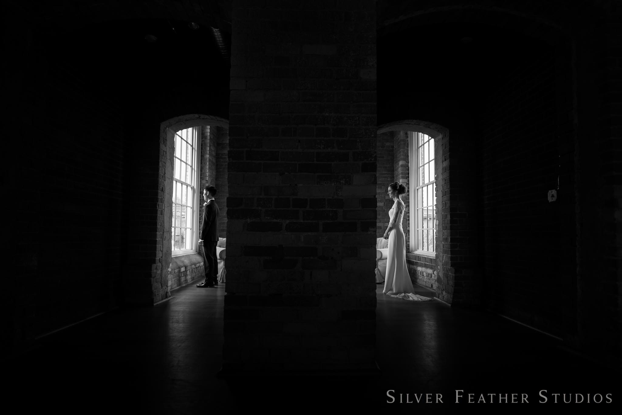 First look at The Cotton Room between Anna & Jeremy. © Durham wedding photography by Silver Feather Studios