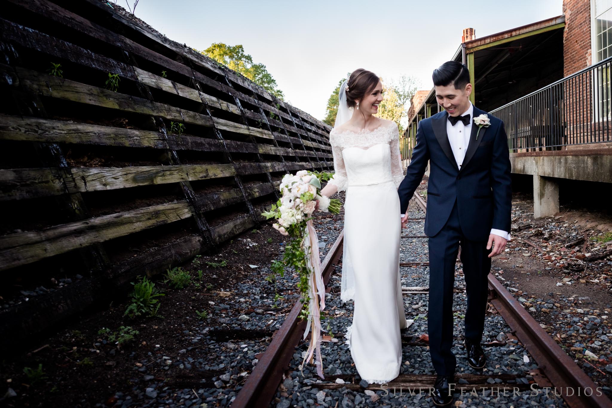 Cotton Room wedding photography with Anna & Jeremy in Durham, NC. © Silver Feather Studios