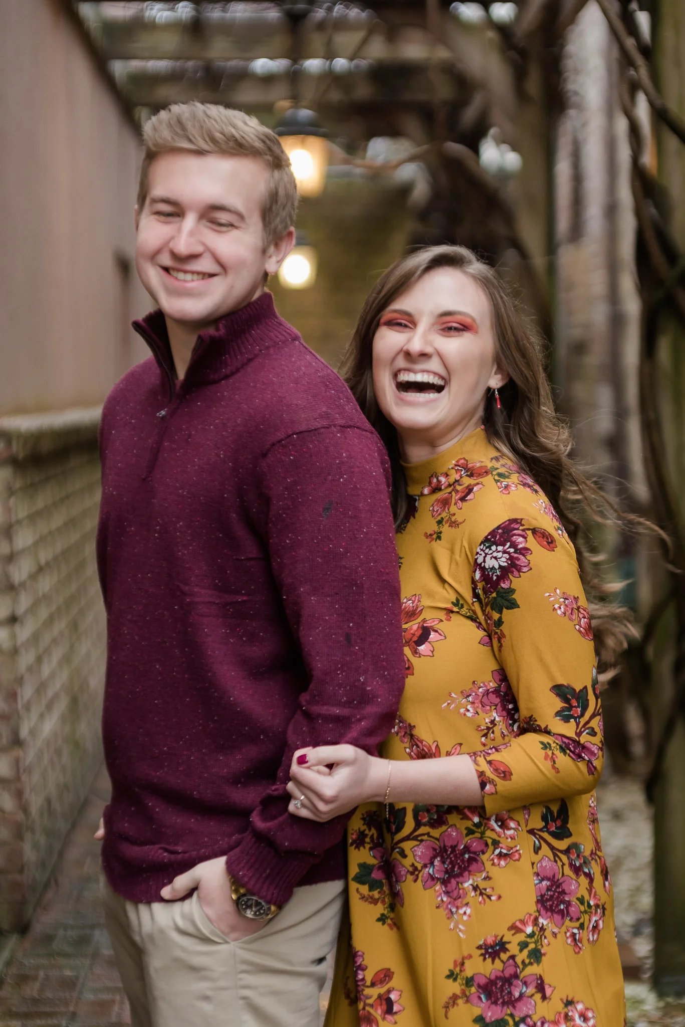 rainy blowing rock engagement session