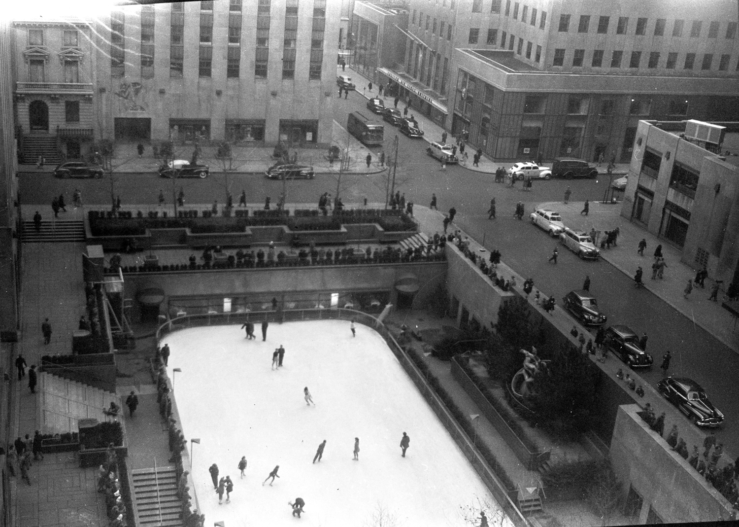 Skating at the Rock, December, 1945
