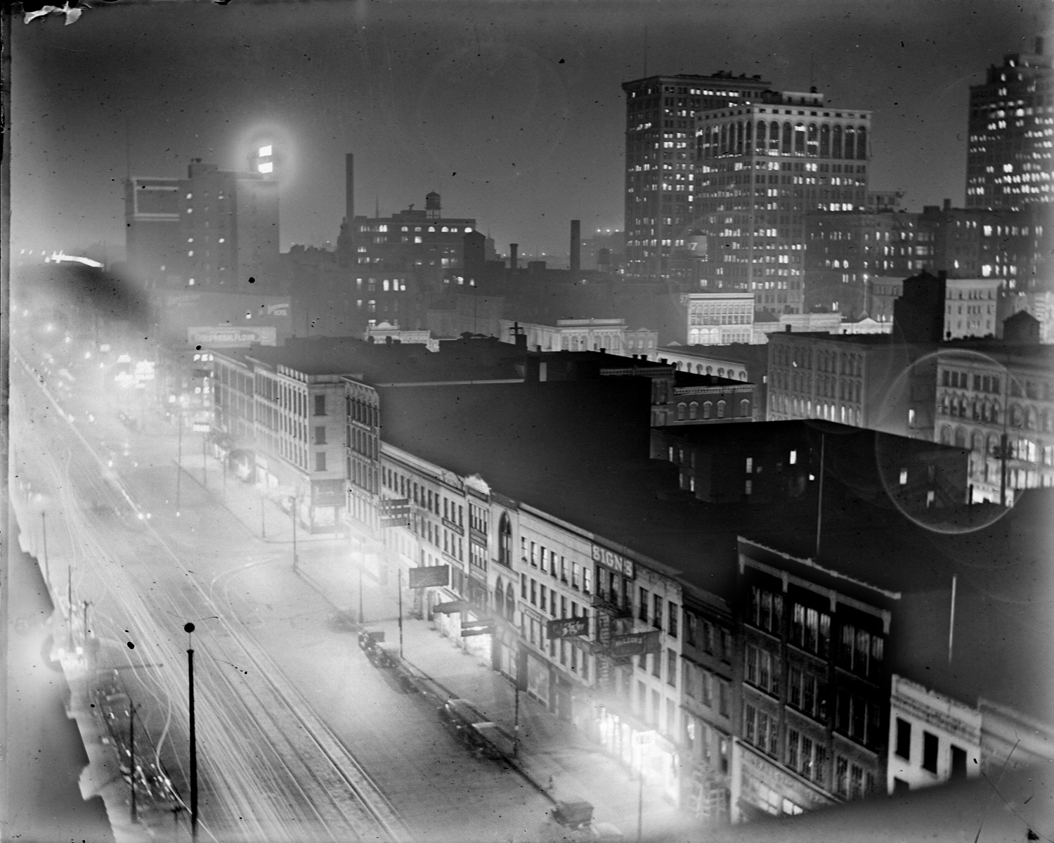 Detroit at Night, circa 1915.