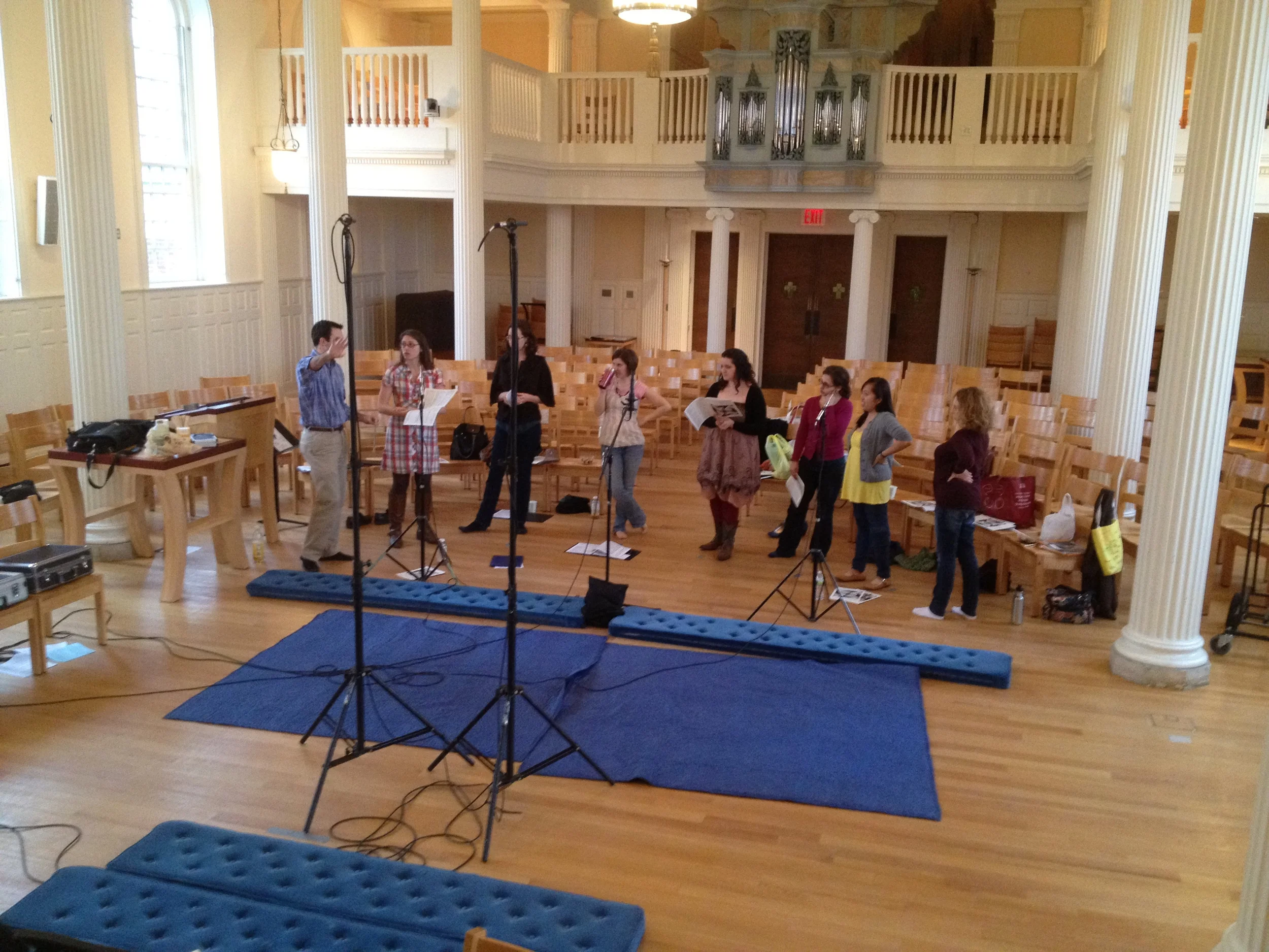 Recording Rossini's "Trois choeurs religieux" in Marquand Chapel, Yale Divinity School