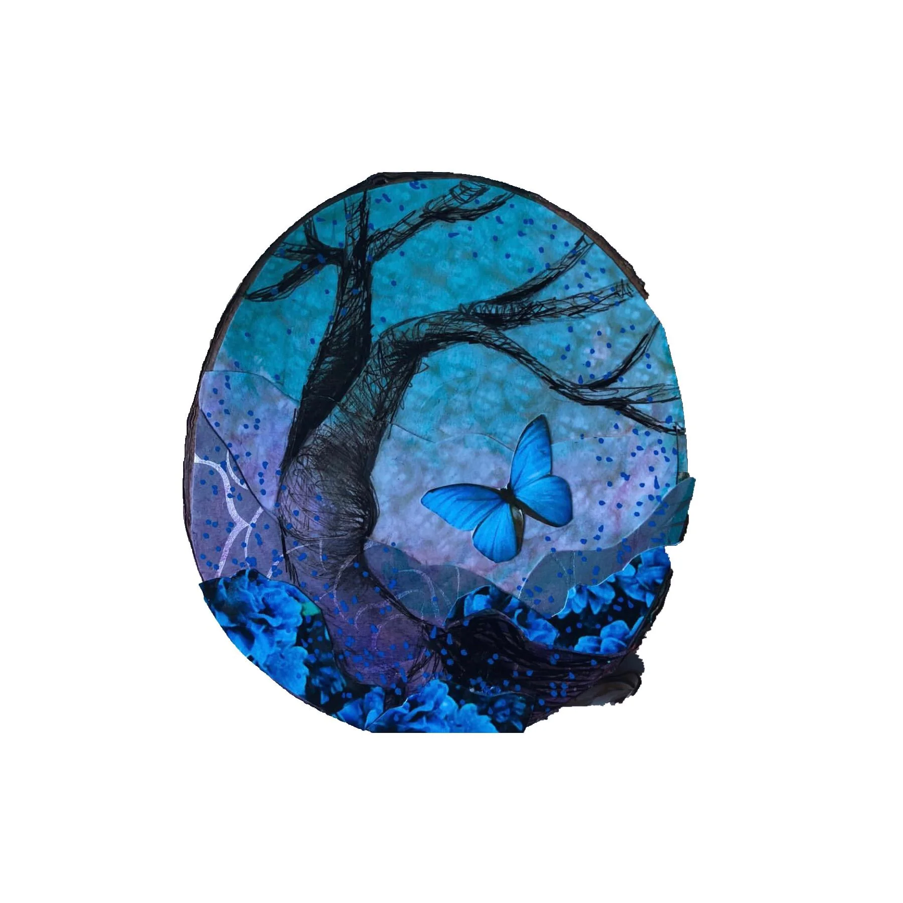 Blue Butterfly, 4"x5"