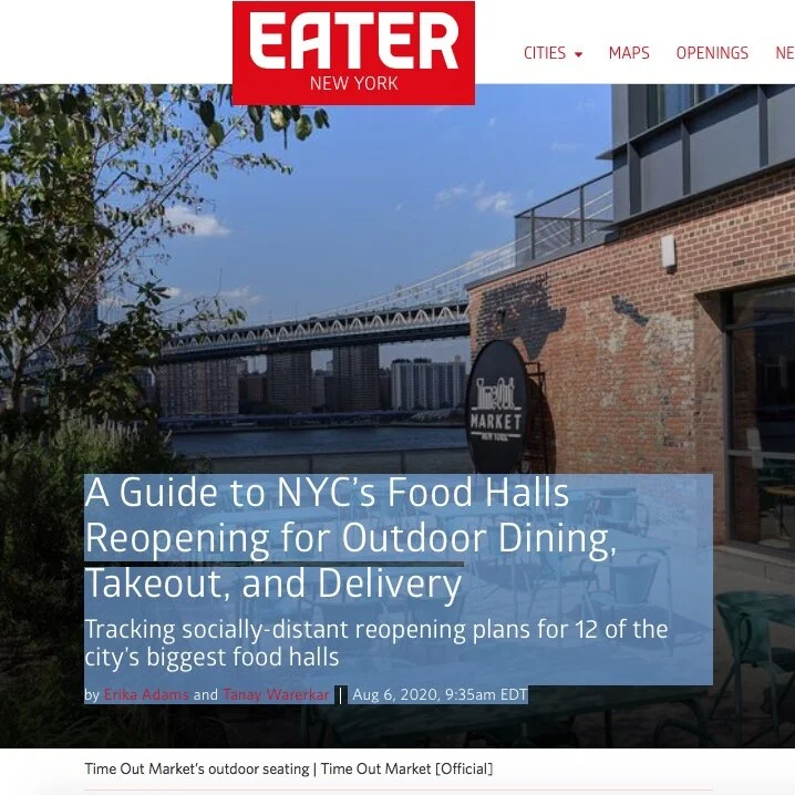 A Guide to NYC’s Food Halls Reopening for Outdoor Dining, Takeout, and DeliveryTracking socially-distant reopening plans for 12 of the city’s biggest food hallsby Erika Adams and Tanay Warerkar Aug 6, 2020, 9:35am EDT