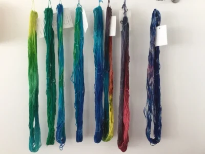 Acid dye skein samples