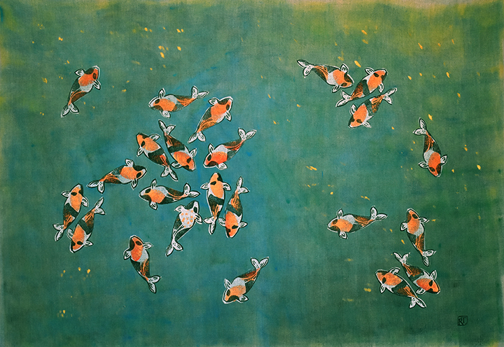 Koi No. 21  |  Hot Day  | 35 x 53 inches | SOLD