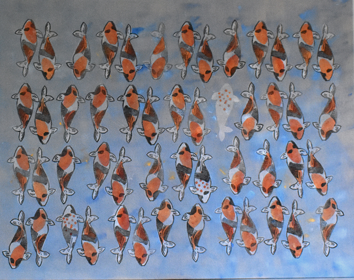 Koi No. 1 | Ghost | 34 x 43 inches | SOLD
