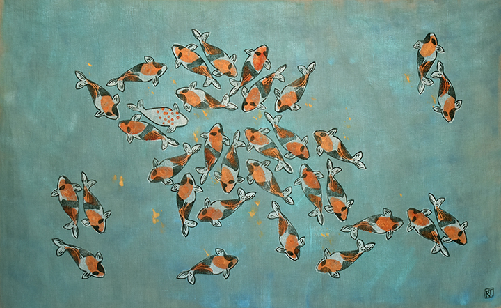 Koi No. 13 | Scrum | 33.5 x 52 inches