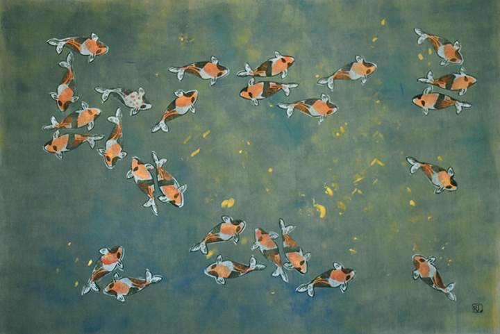 Koi No. 23  |  Murky  |  35 x 53 inches | SOLD