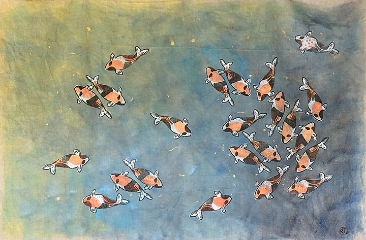 Koi No. 1 0 | Shadows | 35 x 52 inches | SOLD