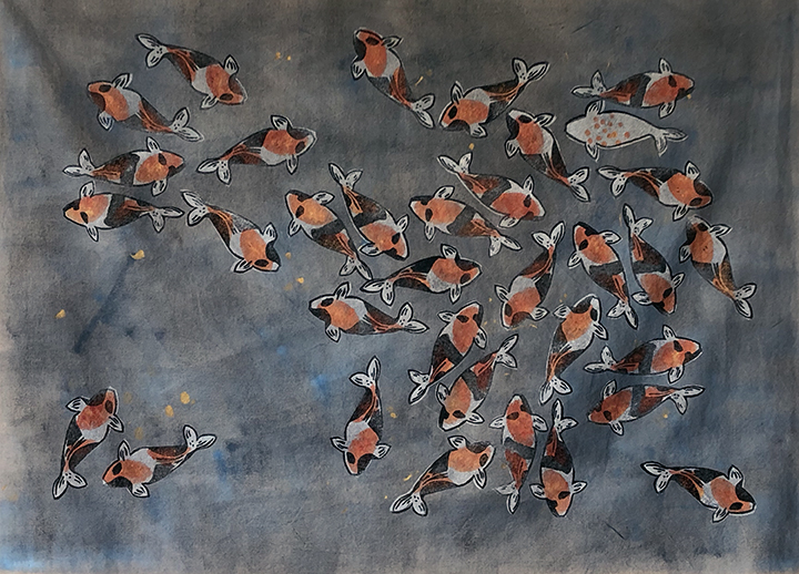 Koi No. 7  |  Twilight   |  33 x 44 inches  |  SOLD