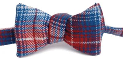 Red & Blue Plaid Bow Tie