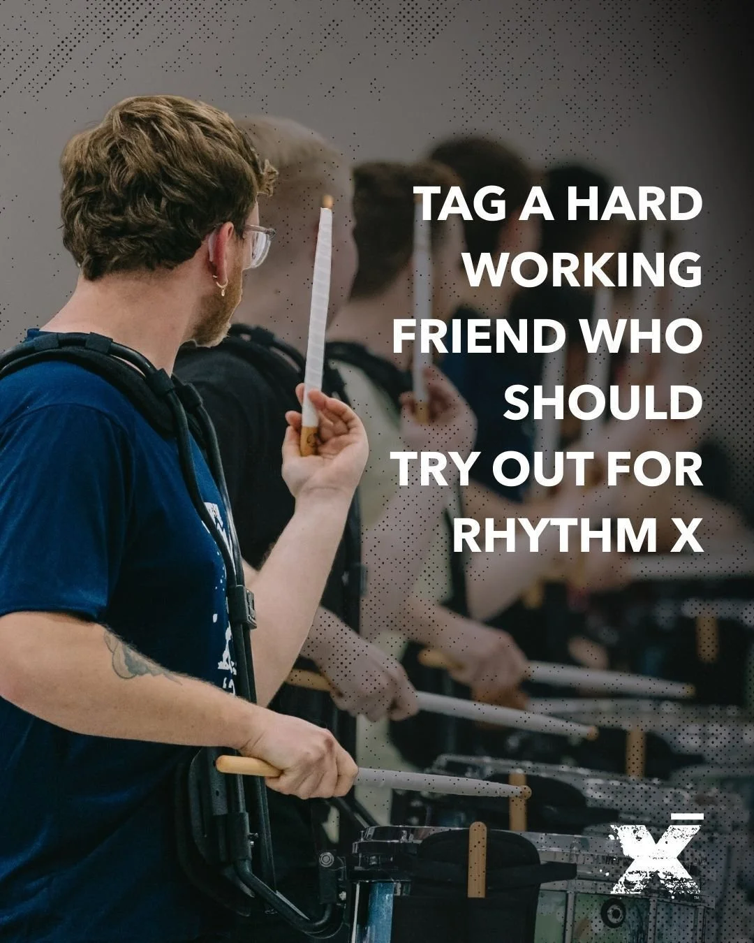 Tag someone you think should be a part of #X26! 🙅 

Register for auditions this fall at the link in our bio!

#RhythmX #IPA2026 #WGI2026 #WGI #WGIPercussion