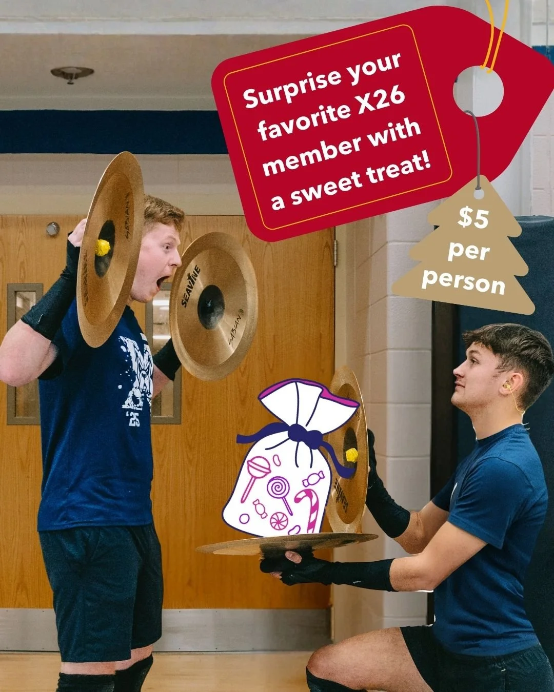 Help us spread some holiday cheer during our X-Mas Camp by treating your favorite cast or staff member to a Candy Gram! 🍬

Just Venmo rhythmx_inc, send in $5 per person you with the name who you want to send a Candy Gram to with a message to make th