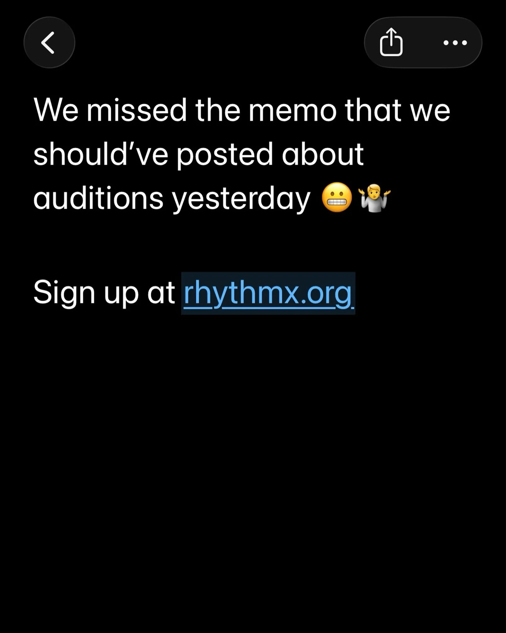 Our bad 😅 Sign up for X27 at rhythmx.org!

#RhythmX #X27 #WGI #WGIPercussion
