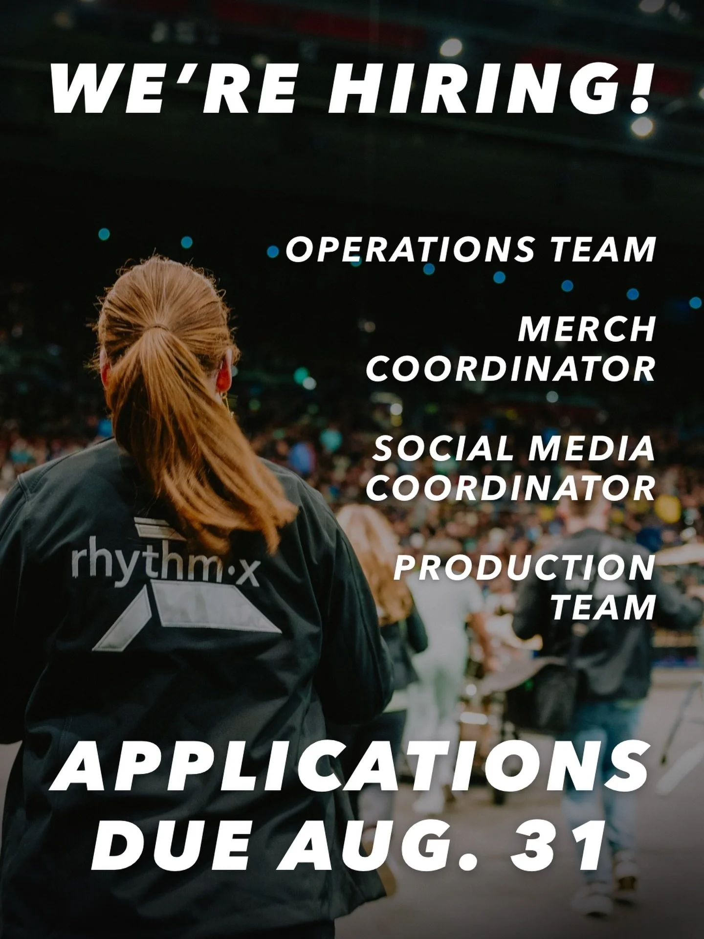 We have a several administrative positions available for X27! 📝 Applications are now open and due August 31st!

#RhythmX #X27 #WGI #WGIPercussion #WGI2027