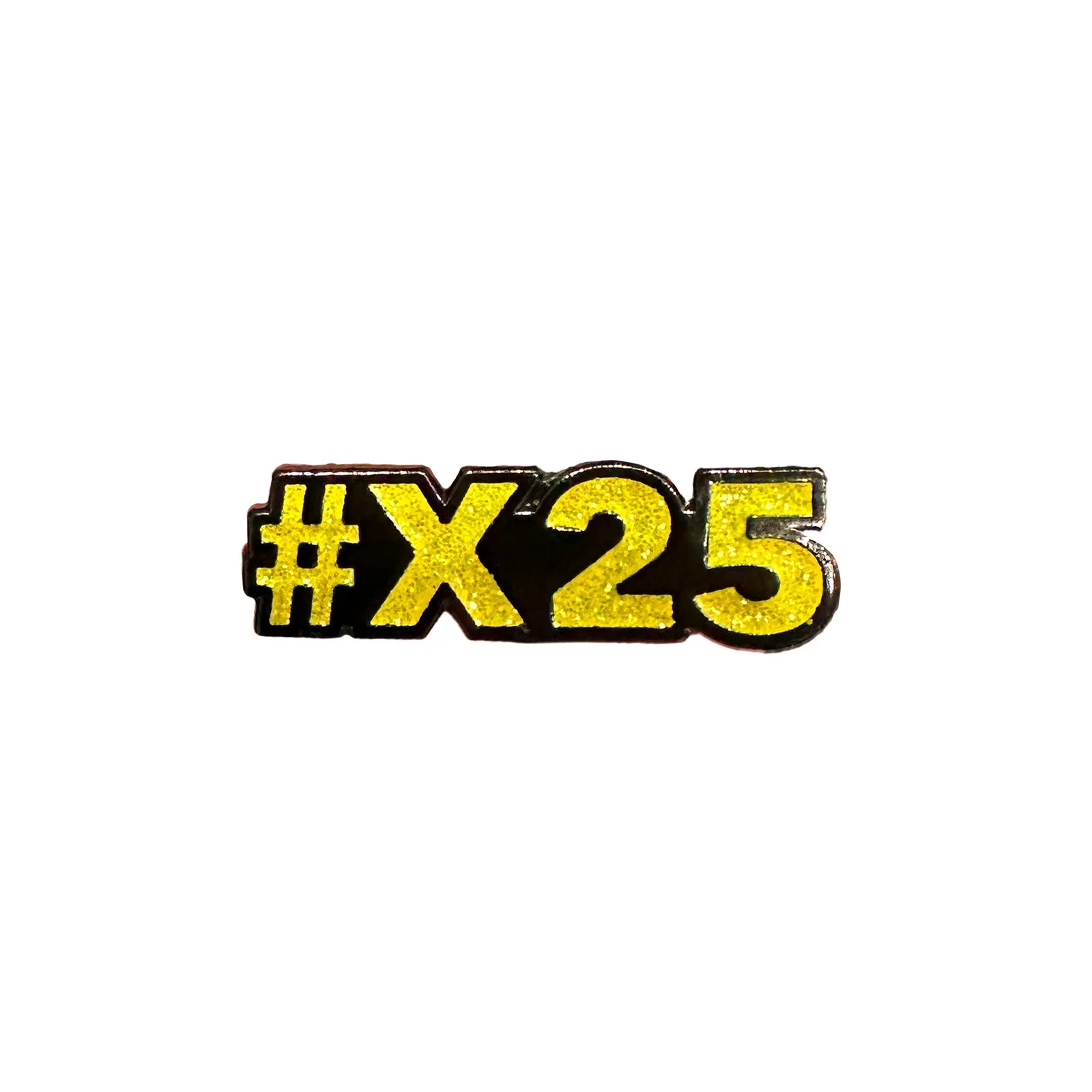 Rhythm X " #25 " Yellow Glitter Pin