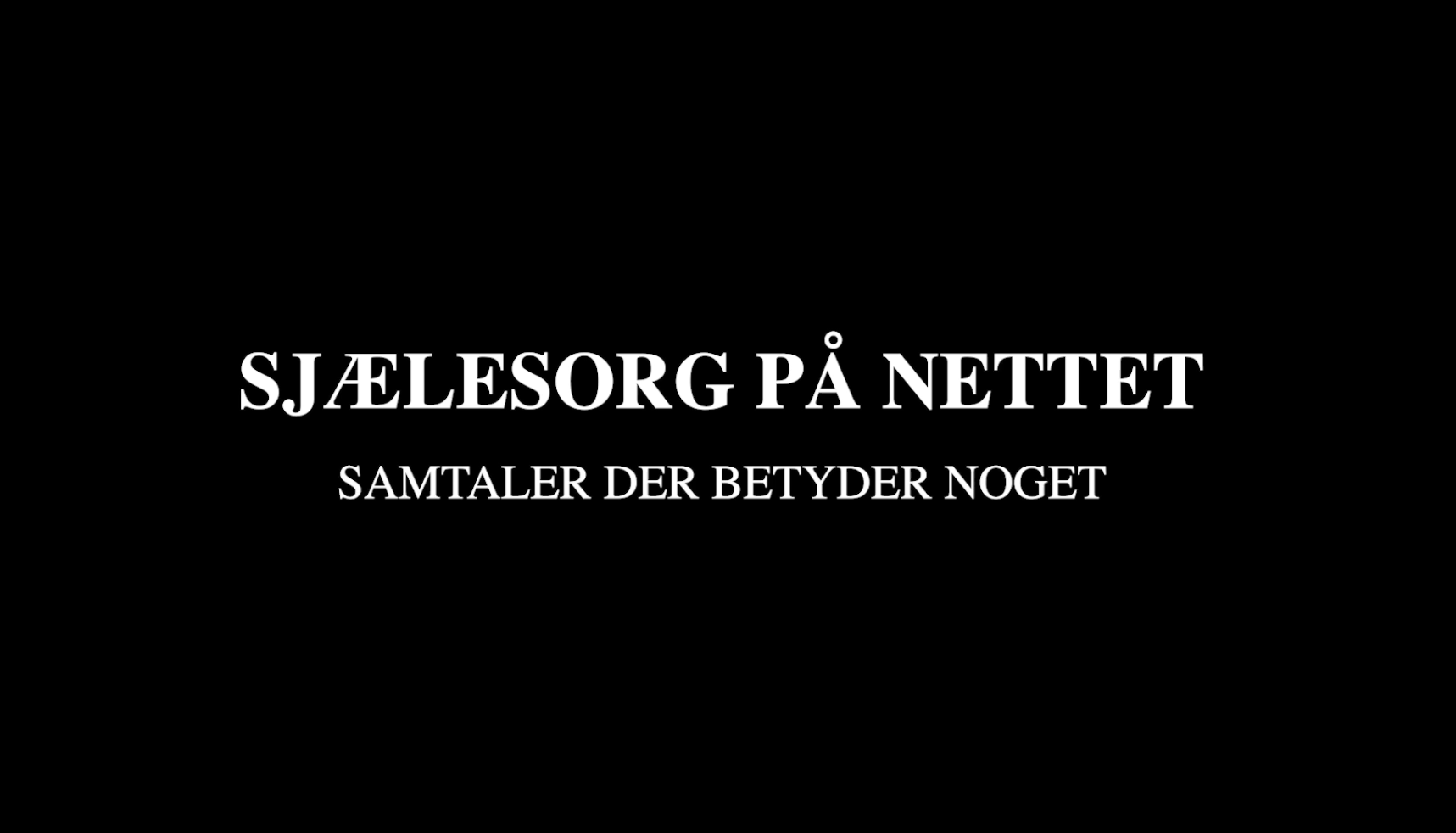 Sjælesorg (Pastoral Care)