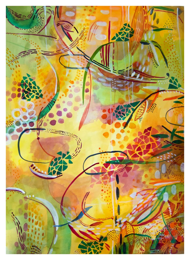 Listen, Darling 2016 22x30" painting on paper
