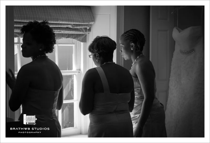Girls watching the boys as they arrive.