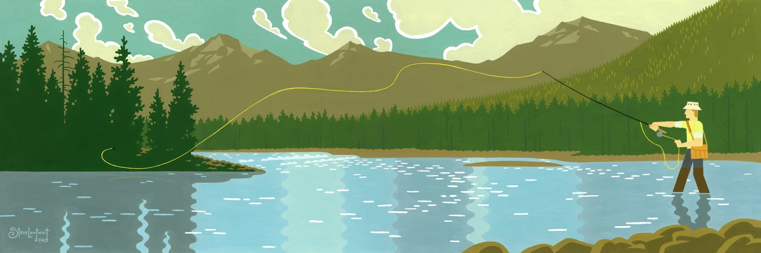 Fly Fishing • 42x22 framed.