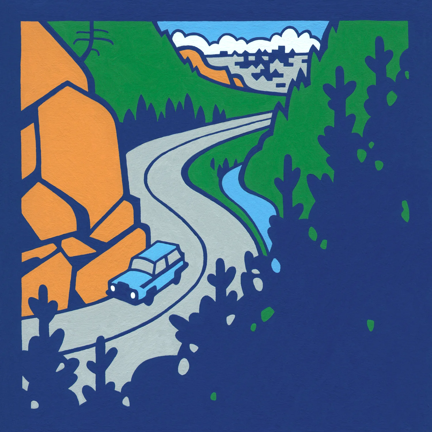 Boulder Canyon • 8x8 framed.