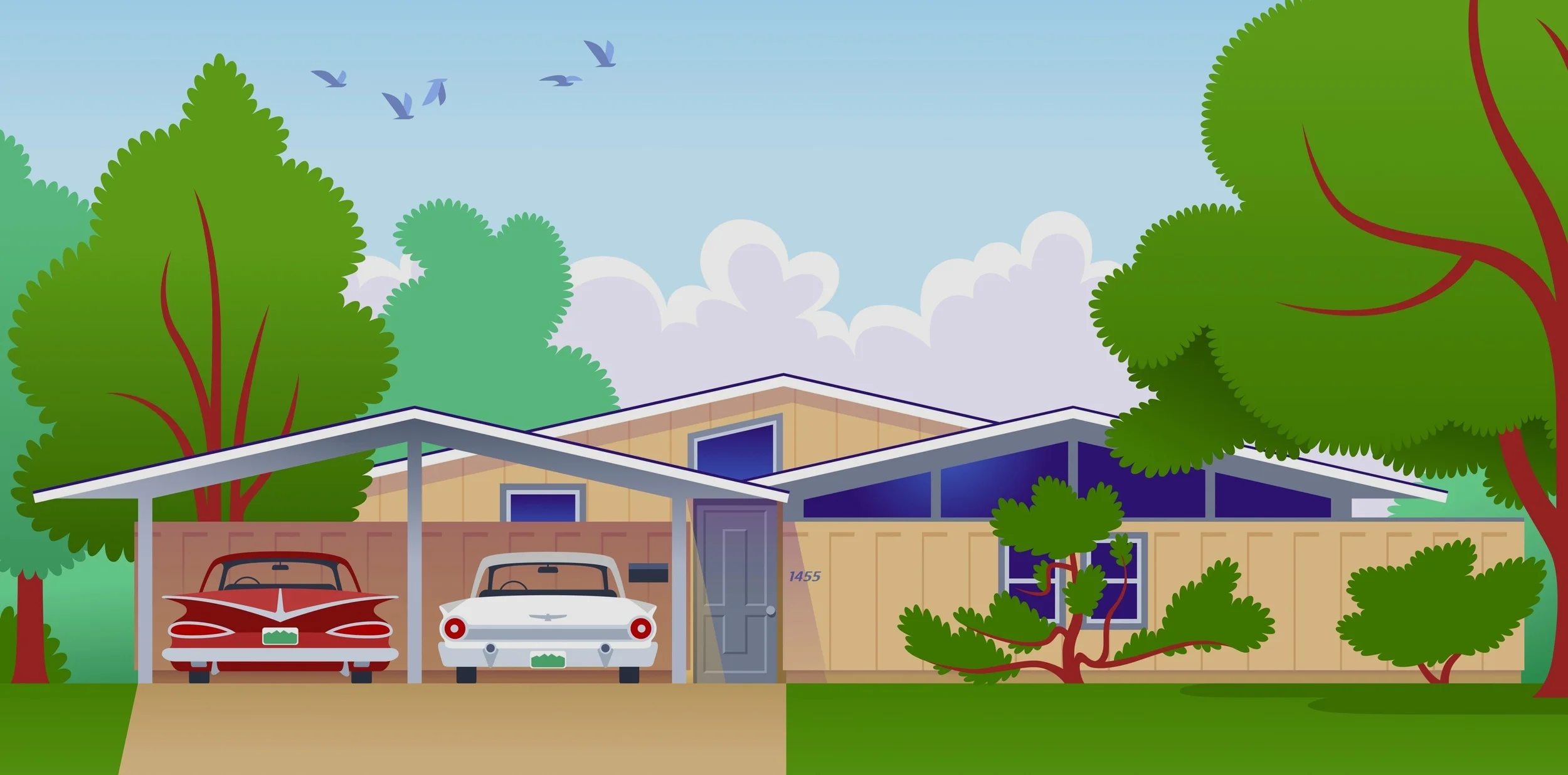 New Art: Mid-Century Home Portrait