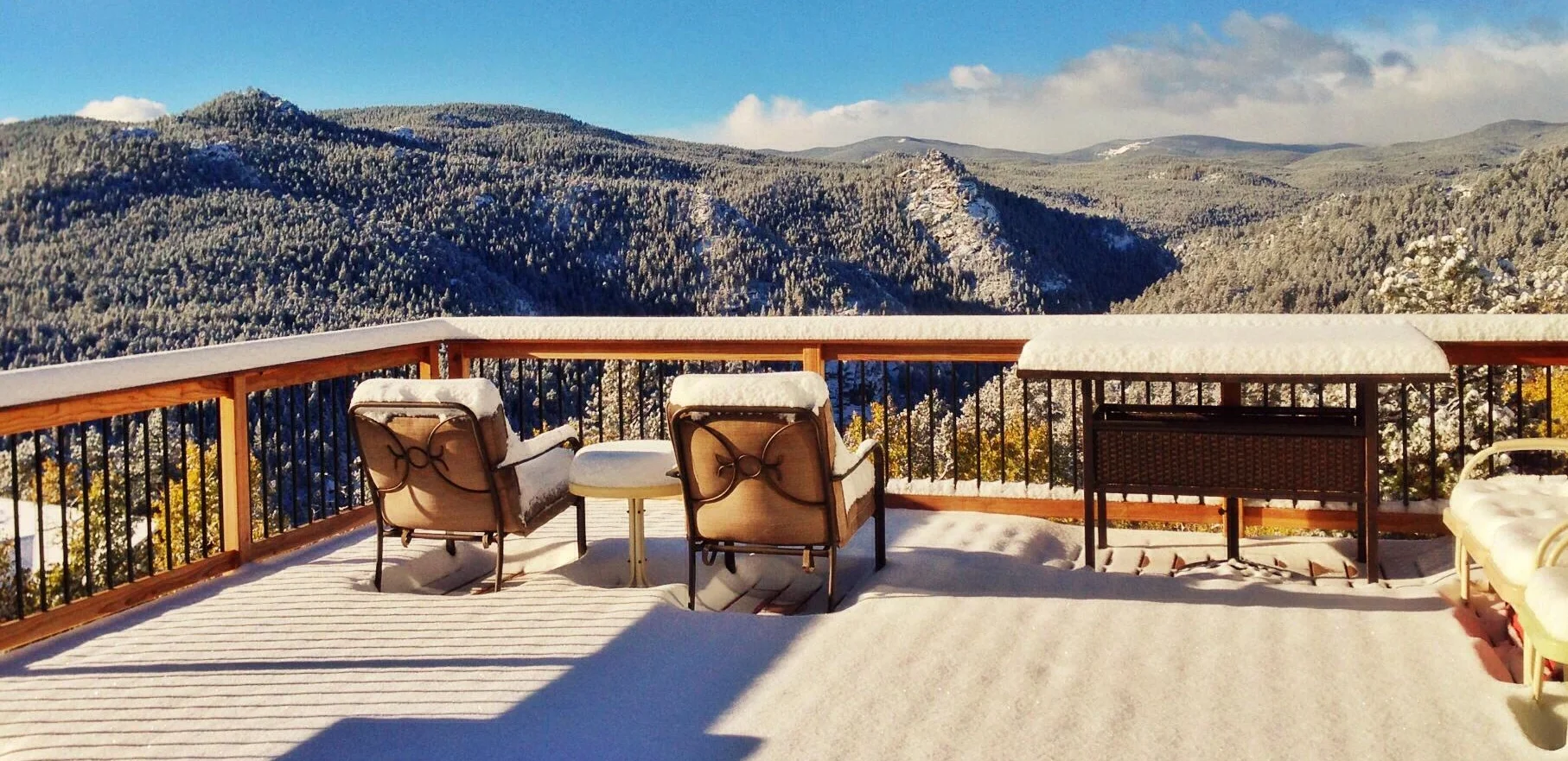 The deck of our Colorado home.