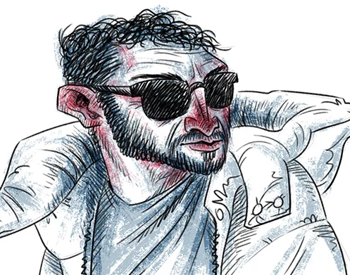 Rugged Winter Jacket Man Sketch