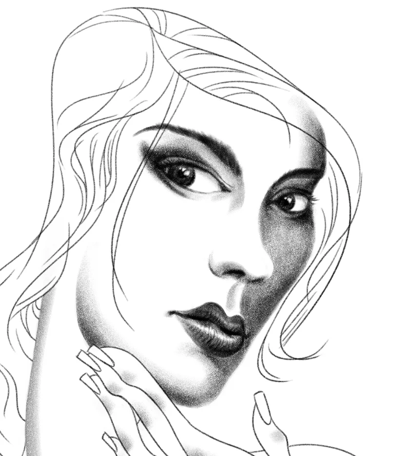 Lines and Shade Girl