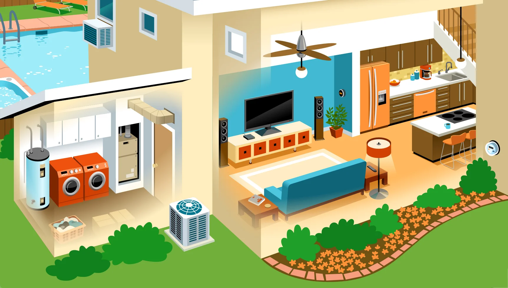 Web Illustration: Interactive House