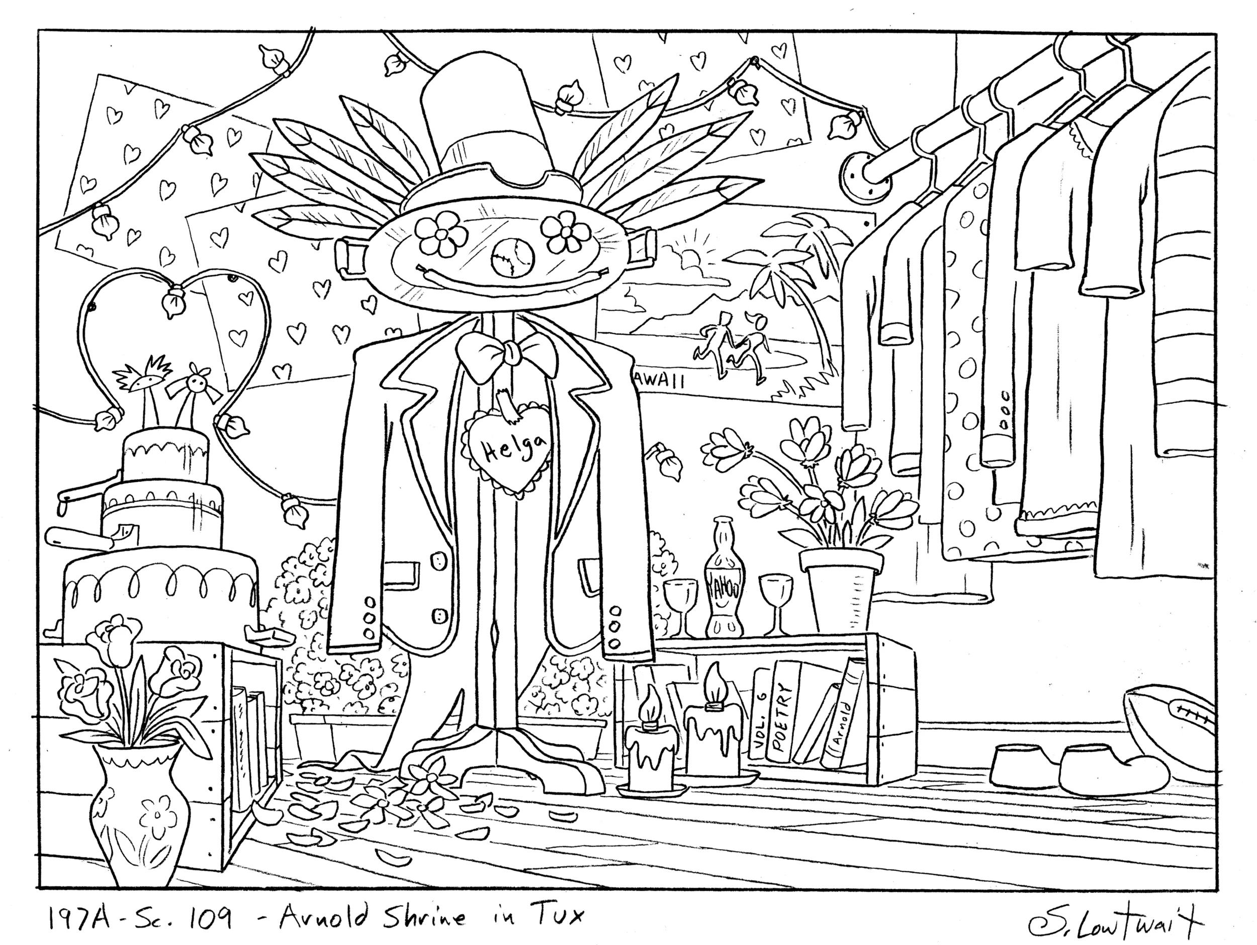 Another of Helga's Arnold shrines. I don't even know how many shrines I got to design.