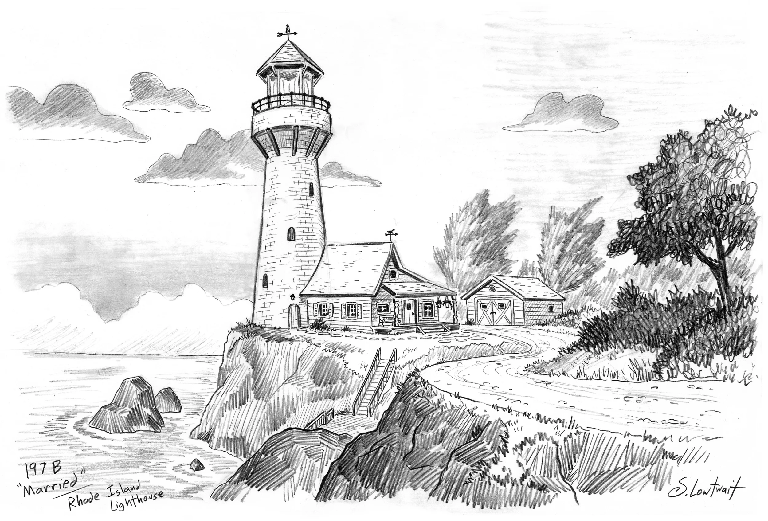After I drew this, I realized that the east coast is better represented with the water to the right. The drawing was flopped before final production.