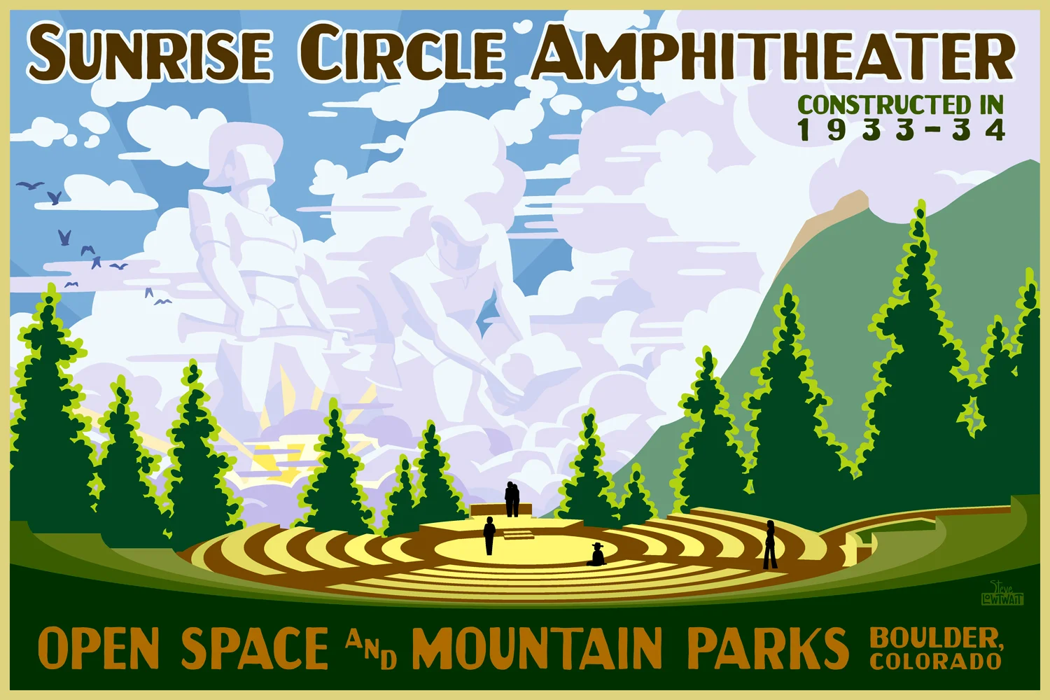Sunrise Circle Amphitheater, OSMP • Buy • Commissioned for the restoration of the outdoor amphitheater. • Client: City of Boulder