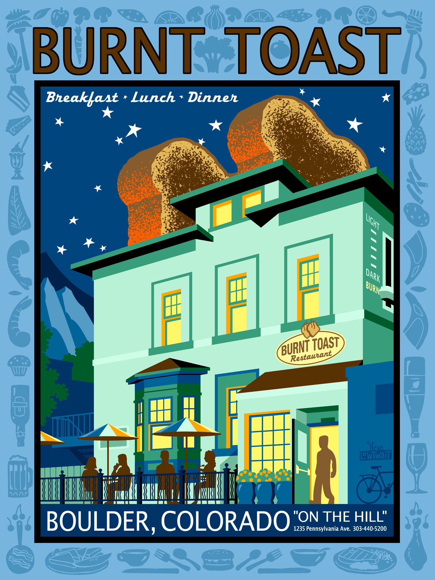 Burnt Toast • Commissioned for a popular breakfast restaurant. Client: Burnt Toast