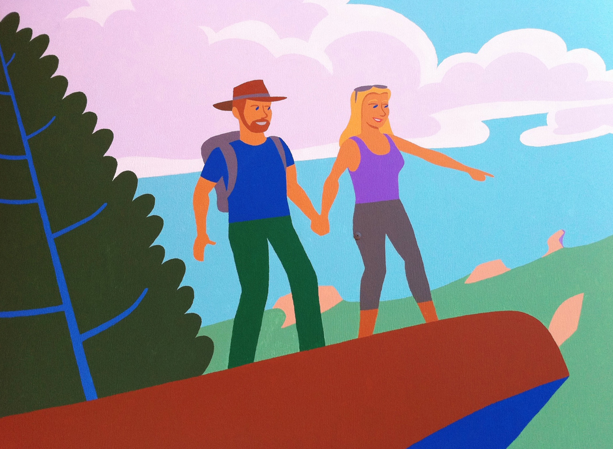 The hikers are loosely based on my wife and I.