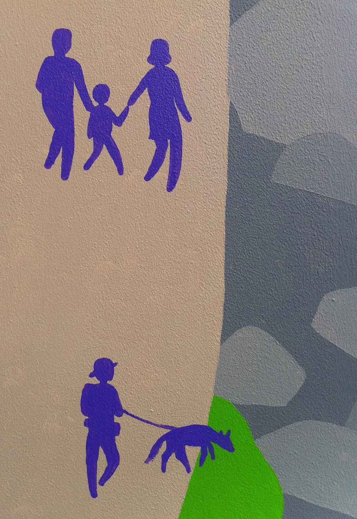 People walking the path.