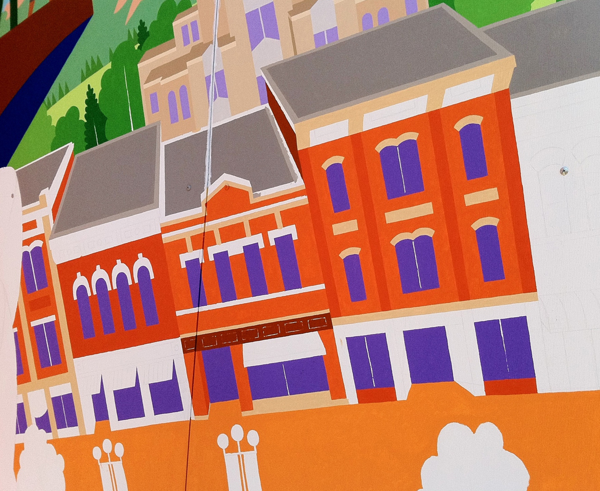 The buildings had a lot of details.