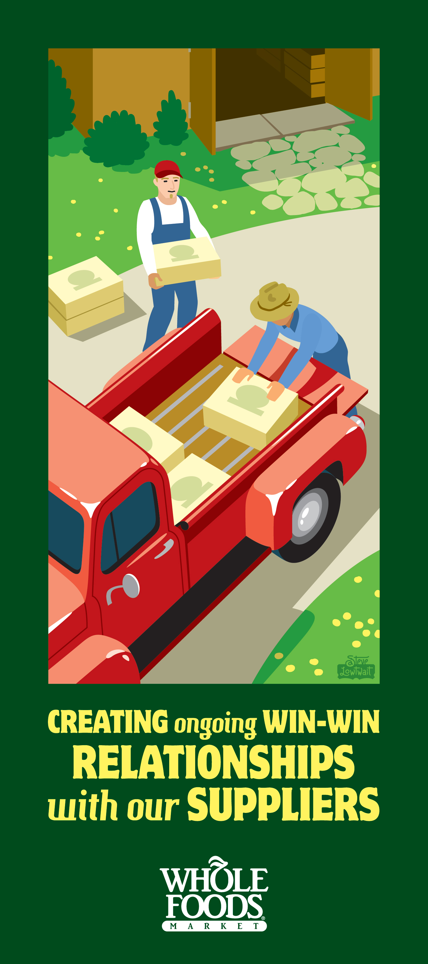 Whole Foods core value: Creating ongoing win-win relationships with our suppliers.