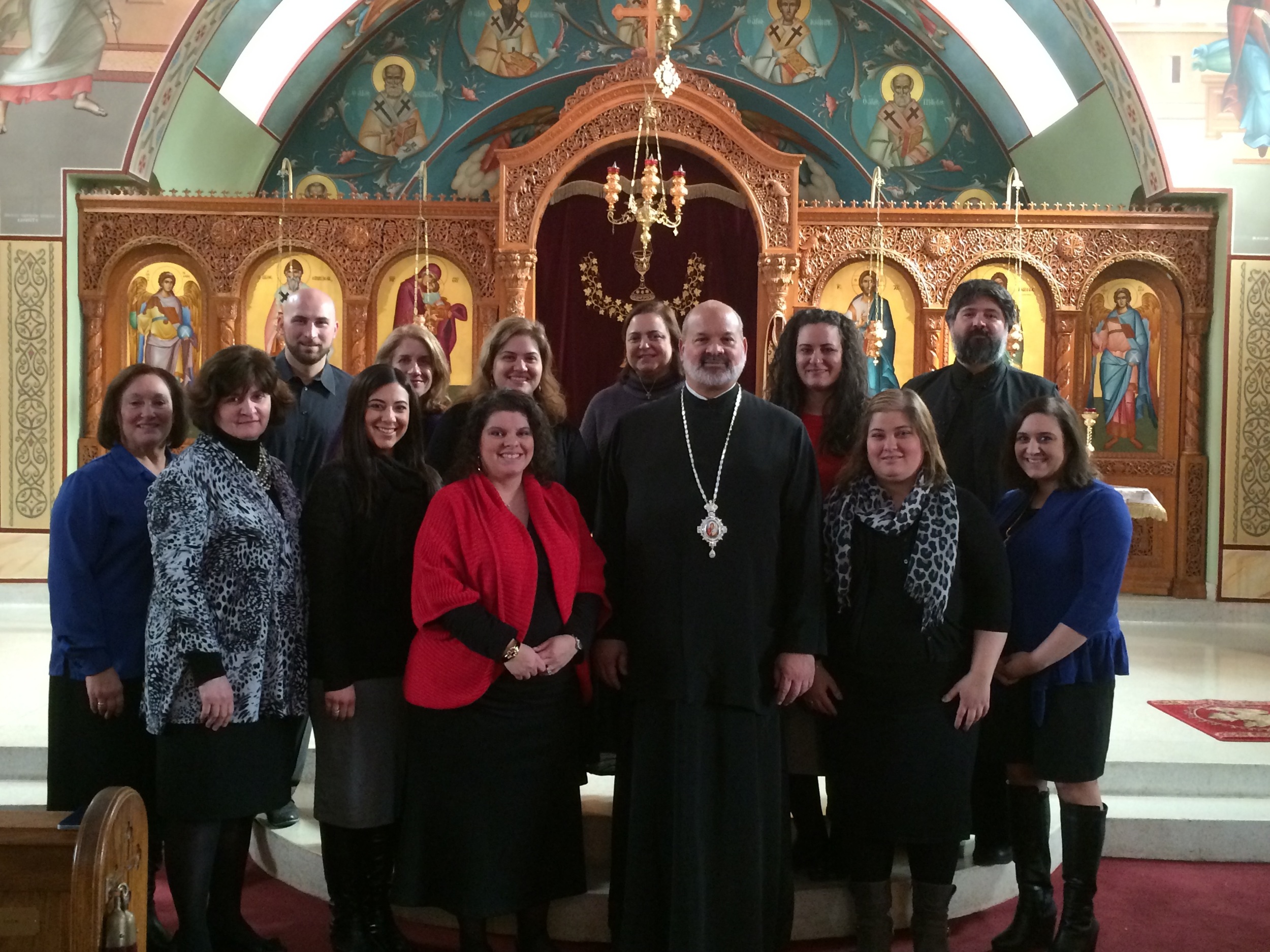His Grace Bishop Demetrios with the Presvyteres at their annual Lenten Retreat