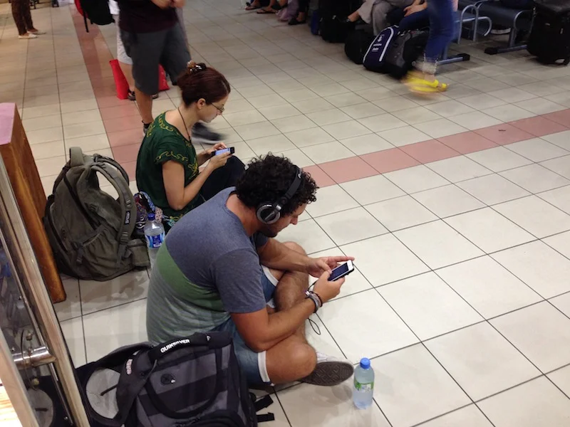 Airport travellers: iPhone