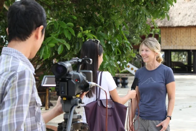 On the second last day of a seven day motorbike trip in Vietnam, I was totally exhausted, covered in dust and having the worst hair day of my life. Then they saw me. The local tourism film crew came out of nowhere, in a one-horse town, and decided it would be good to interview me about my experiences in their country. How could I refuse - it was such a wonderful experience to share.