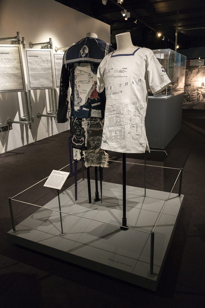 The Yeo Tetraptych (Parts 1 & 2) in the 'Jutland 1916' Exhibition, The National Maritime Museum, Greenwich, London.