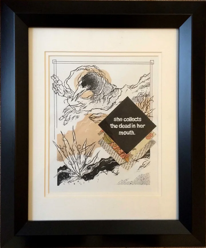 Kristopher Martin • Crow Mother of Country Club Drive , ink, acrylic, mixed media, 2013, $200 framed