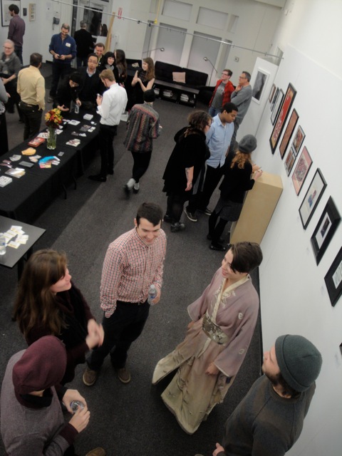 What is normally classroom space was transformed into gallery space for Illustration NOW 2013.