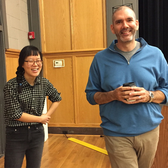 Visiting Artist JooHee Yoon with Assistant Professor David Terrill