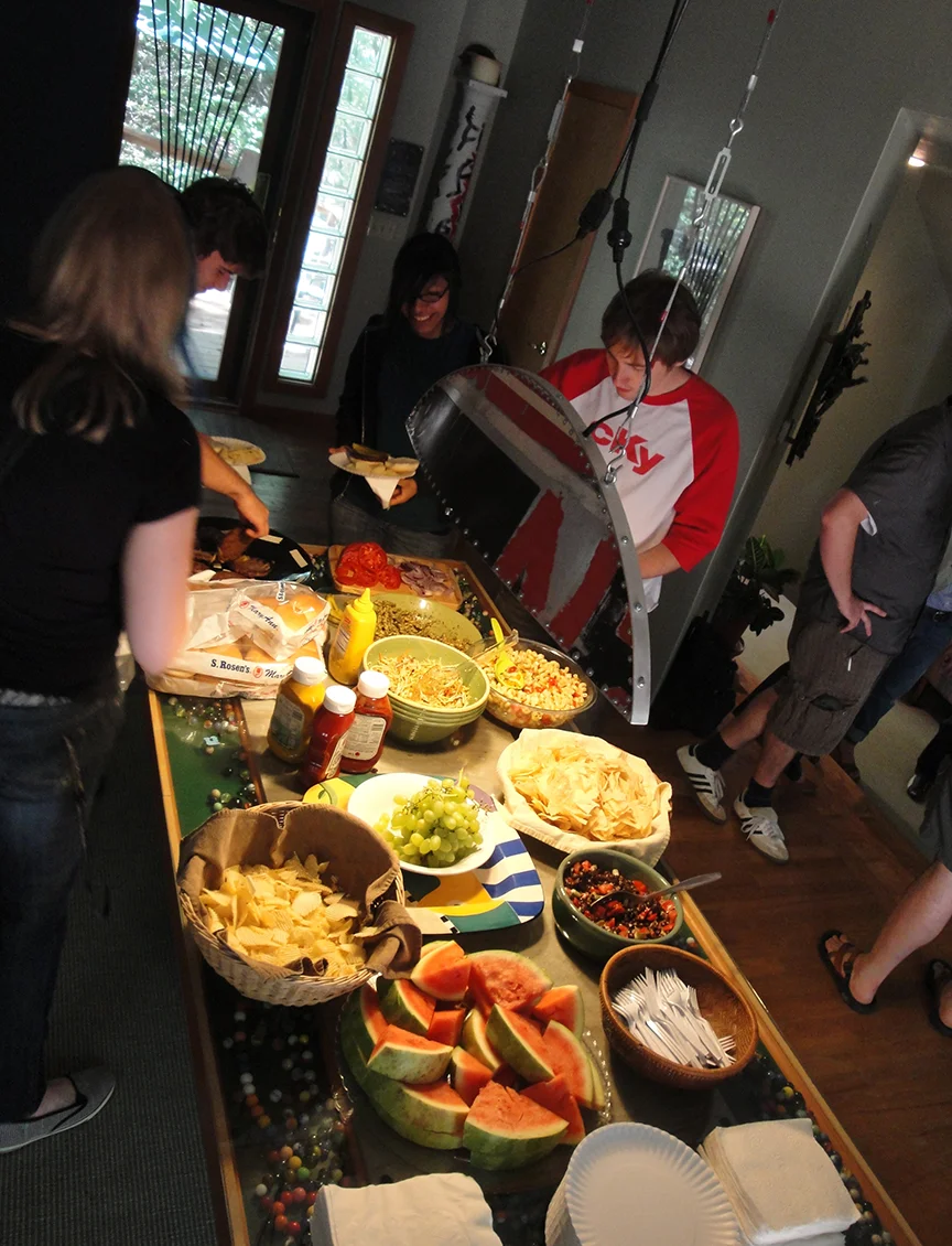 Annual kick-off BBQ at the home of Professor and Chair Steve Mayse's home • Fall 2010