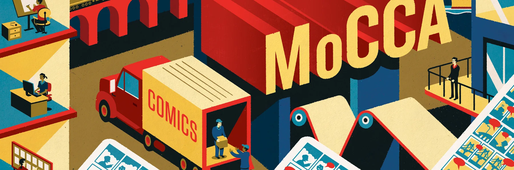 The MoCCA Arts Festival is a 2-day multimedia event, Manhattan’s largest independent comics, cartoon and animation festival, drawing over 7,000 attendees each year.