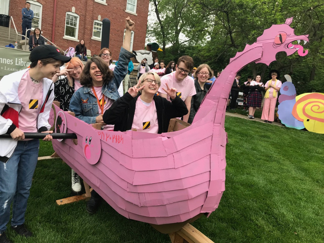 Annual sophomore Rail Project on the Jannes Library green • Spring 2019